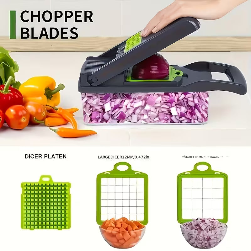 A 16-In-1 Multifunctional Vegetable Chopper