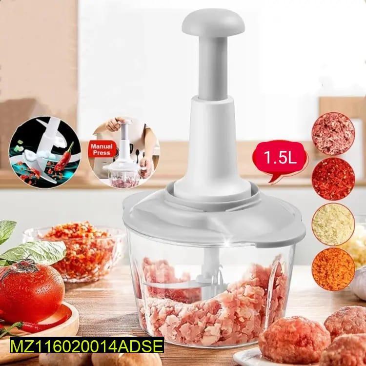 Manual Food Chopper Stainless Steel Blades