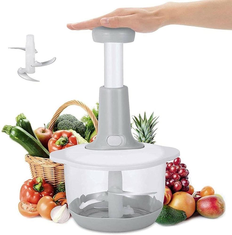 Manual Food Chopper Stainless Steel Blades